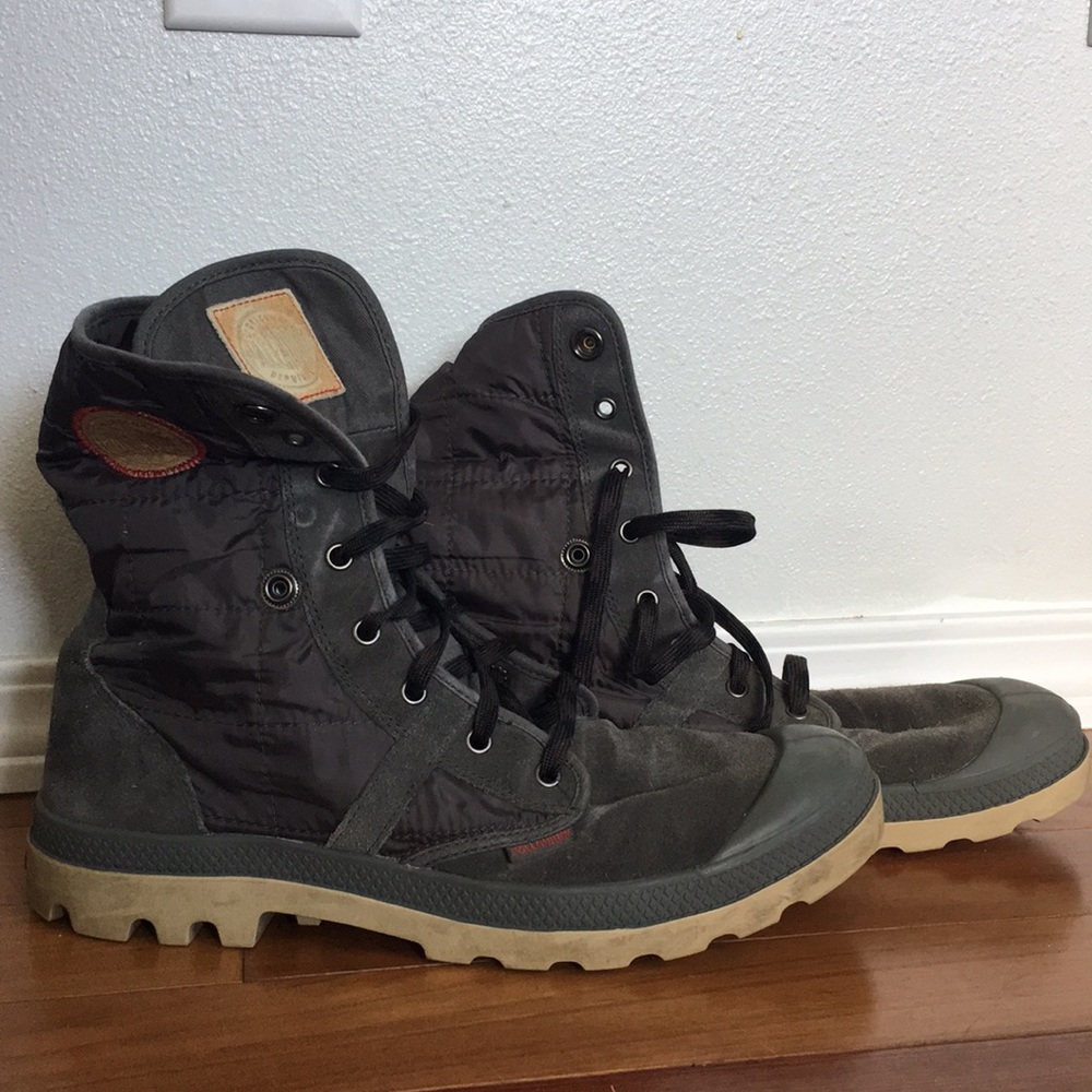Men’s palladium down lace up boots 11
